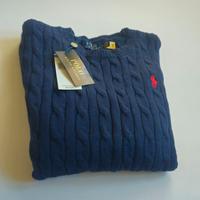 Maglione Ralph Lauren Cable Knit Blu Navy M