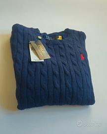 Maglione Ralph Lauren Cable Knit Blu Navy M