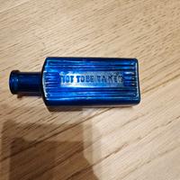 Antica bottiglietta di veleno in vetro blu