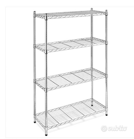 Scaffali in metallo cromato 45 x 90 x H180