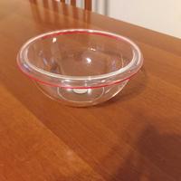 set 8 ciotole trasparenti con rigo rosso Guzzini 