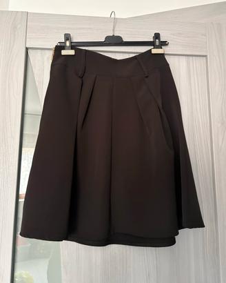 Gonna a pieghe ad A nera