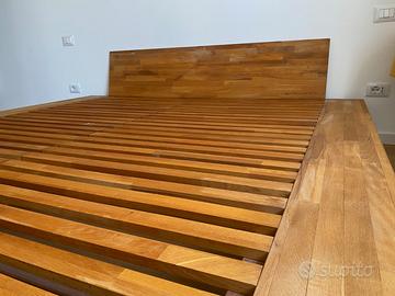 Letto massello stile giapponese senza metallo