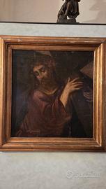 porzione di pala del '600 raffigurante il Cristo.