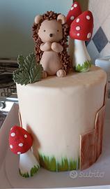 Torta finta animali del bosco 