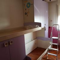 Camera con letto a castello soppalcato