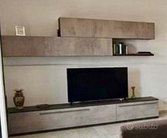 Parete attrezzata modulare grigio