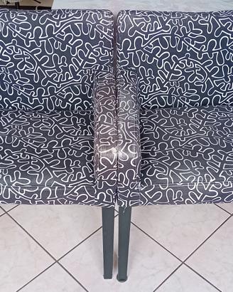 2 sedie imbottite Ikea con braccioli
