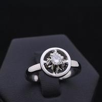 SOLITARIO IN ORO BIANCO 18KT BRILLANTE 0.28 CT