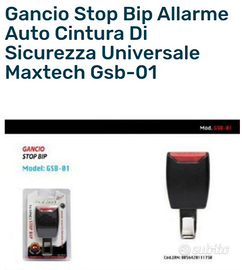 Gancio stop bip allarme cintura sicurezza auto