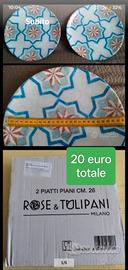 2 piatti, 1 svuotatasche, 2 ciotole