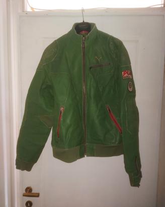 giacca pelle moto PUMA vintage