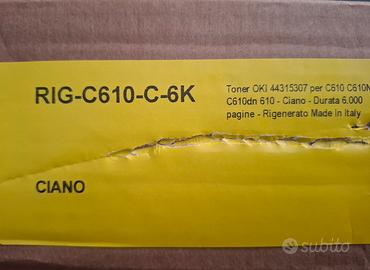 Toner OKI 44315307 ciano per C610 C610N C610dn 610