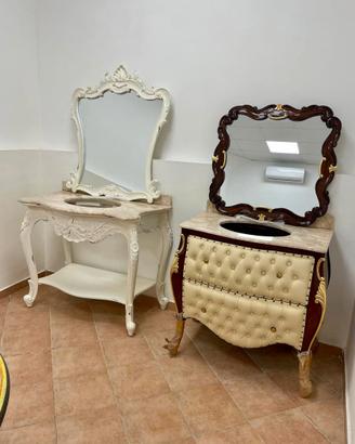 mobile bagno lavabo intagliato