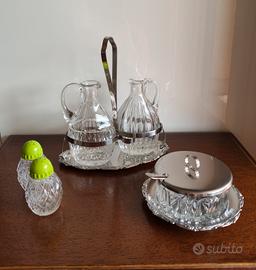 Set oliera sale pepe e formaggiera vintage