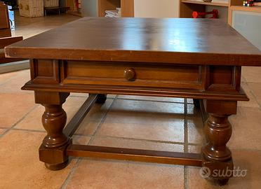 Tavolino siggiorno legno massello vintage