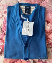 Wool & Co cardigan uomo 100% cotone, tg M, nuovo