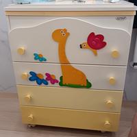 Cassettiera/fasciatoio Azur modello Giraffa in leg