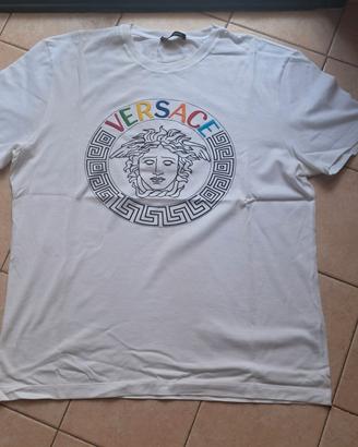 T-shirt bianca Versace