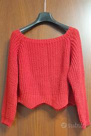 Maglione rosso manica lunga 