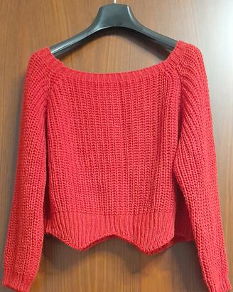Maglione rosso manica lunga 