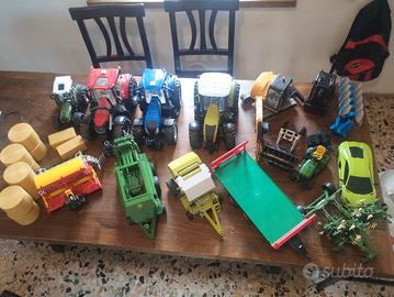 Set trattori e attrezzi giocattolo Bruder original