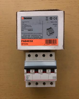 BTicino FA84C32 int. magnetotermico 4P 32A 400B