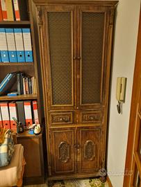  Libreria in legno massello stile rinascimentale