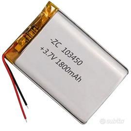 Batteria LiPo 103450 3.7V 1800mAh per Cuffie e POS