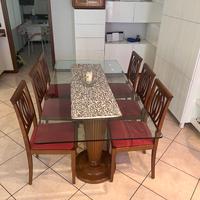Tavolo da Pranzo in Vetro con 6 sedie