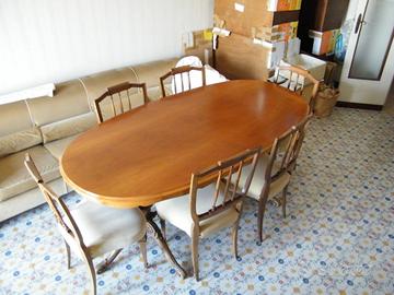 Tavolo ovale stile classico 6 sedie