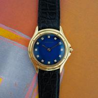 Cartier Cougar cassa oro 18 kt quad blu lapis diam