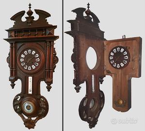 ANTICO OROLOGIO DA PARETE CON STAZIONE METEO