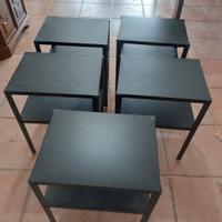 5 comodini ikea in metallo