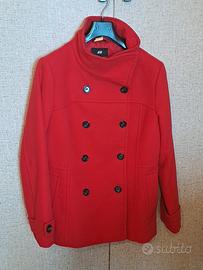 giacca corta rossa di lana donna