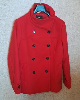 giacca corta rossa di lana donna