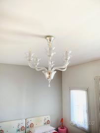 Lampadario Vetro Murano - trasparente d. 70 cm