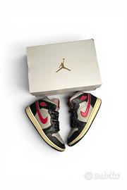 Air Jordan 1 Mid grigie rosse nere EU 37.5