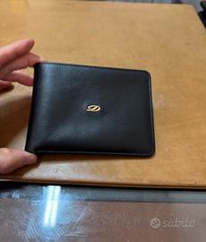 Portafoglio S.T. Dupont originale in pelle nera