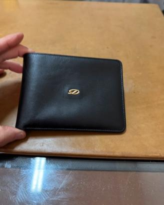 Portafoglio S.T. Dupont originale in pelle nera