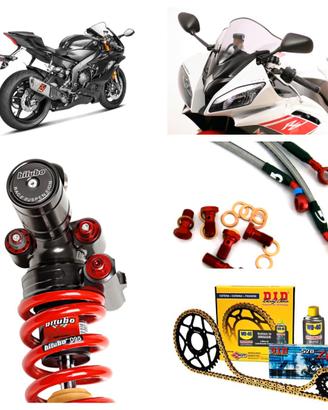 Yamaha R6 scarico pedane centralina plexi frizione