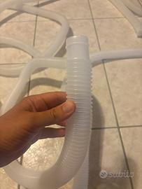 Tubo piscina 32mm lungo 3,2m  nuovo fascette tappi
