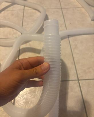 Tubo piscina 32mm lungo 3,2m  nuovo fascette tappi