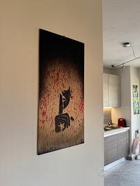 OPERA D'ARTE MODERNA SU LEGNO