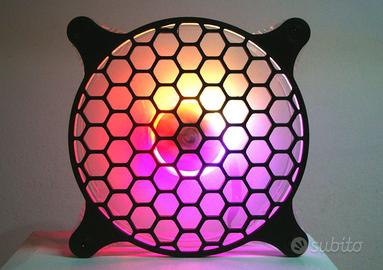 Griglia decorativa ventola PC RGB 120mm Honeycomb