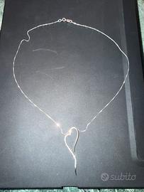 Collane oro bianco/anelli con diamanti