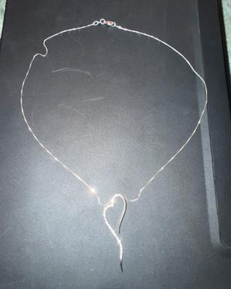 Collane oro bianco/anelli con diamanti