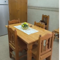 tavolo e 6 sedie interamente in legno