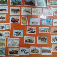 Francobolli moto,auto pompieri,inventori, pionieri