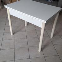tavolo in laminato bianco allungabile: 99x69 h80